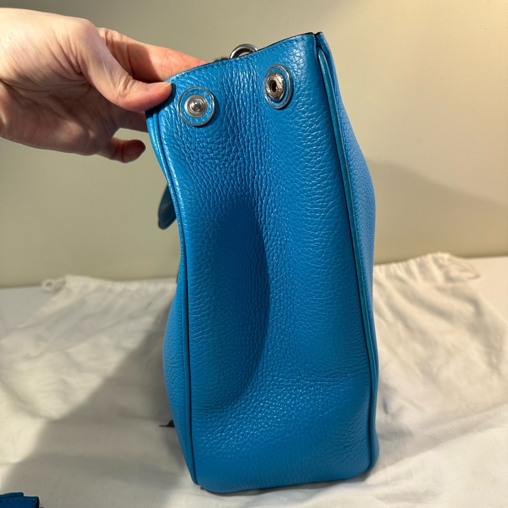 Christian Dior Diorissimo Tote Large Blue Leather - Picture 4 of 16